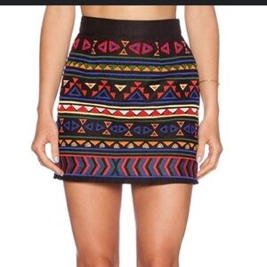 Sam Edelman Geometric Beaded Mini Skirt